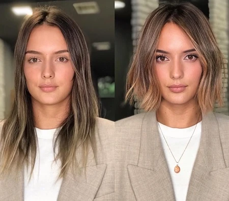 Neck-Length Hairstyle for Thin Hair