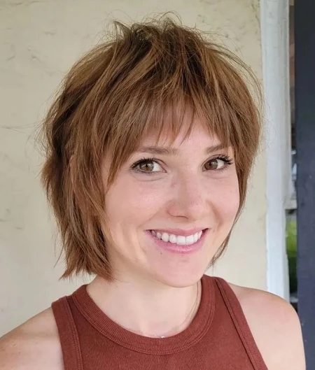 Short Shaggy Cut with Bangs